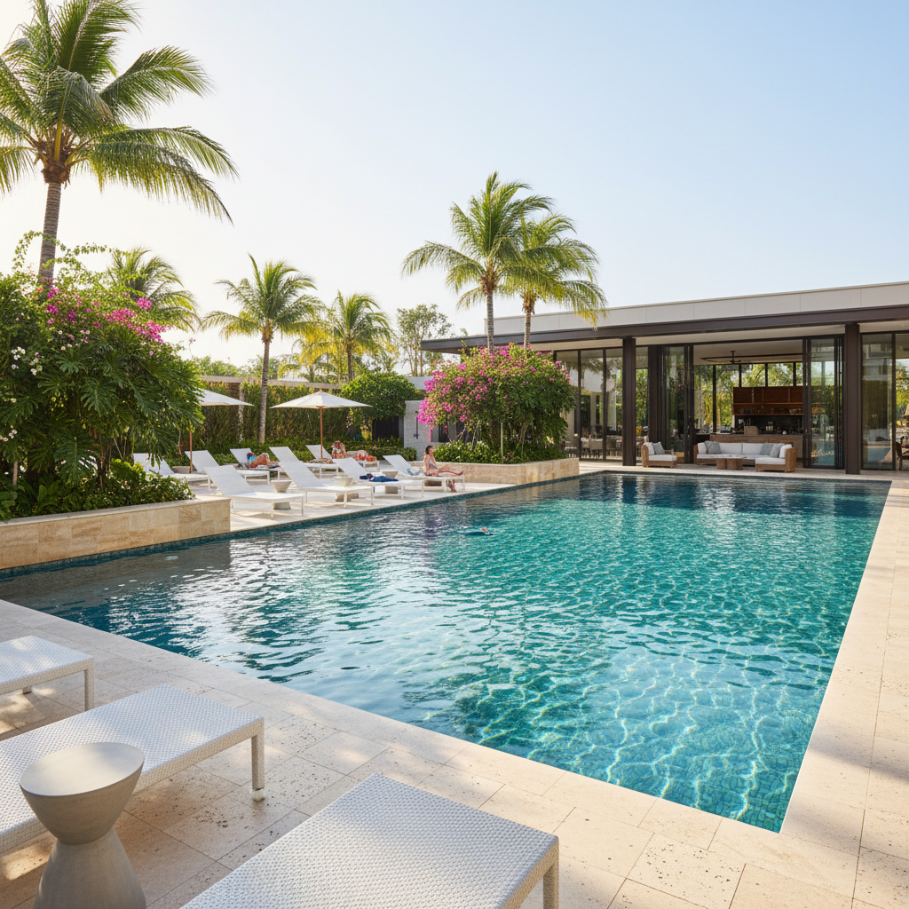 Rosewood Villas clubhouse swimming pool and outdoor amenities