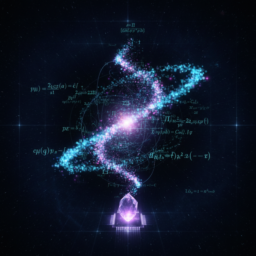 Quantum computing visualization with qubits and quantum circuit diagram on bright screen