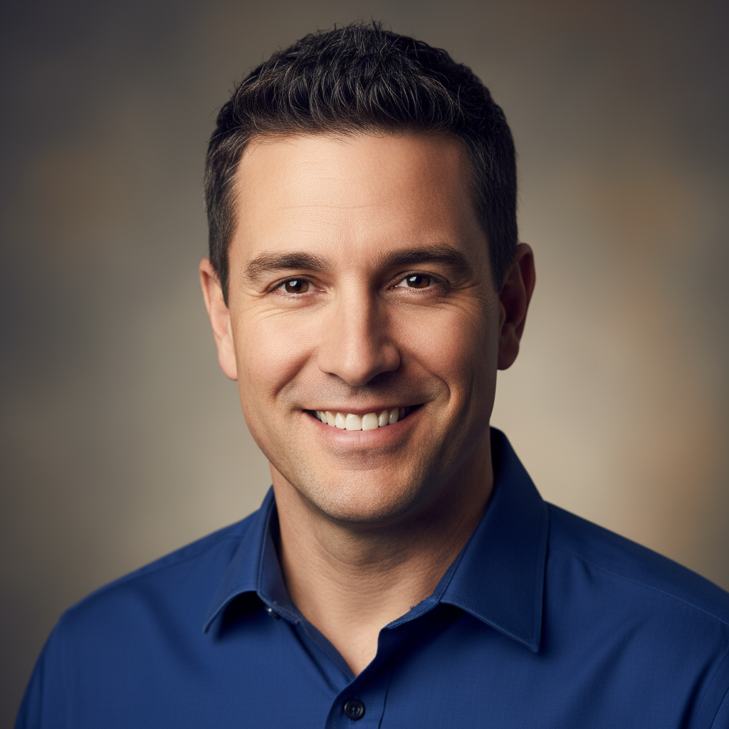 Victor Asuquo, founder and CEO of Voge Logistics, professional headshot in navy blue suit with confident smile