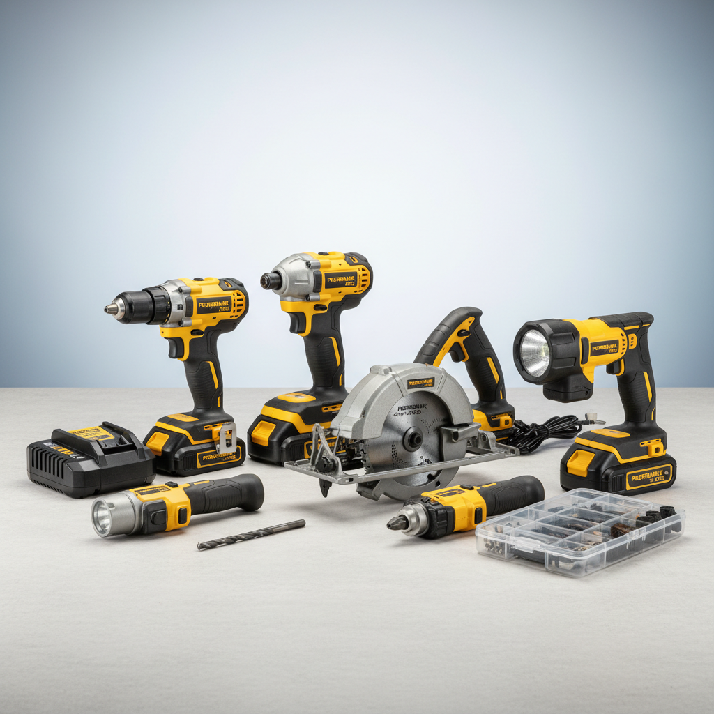 Scule electrice profesionale: bormaşini și polizoare pe un raft