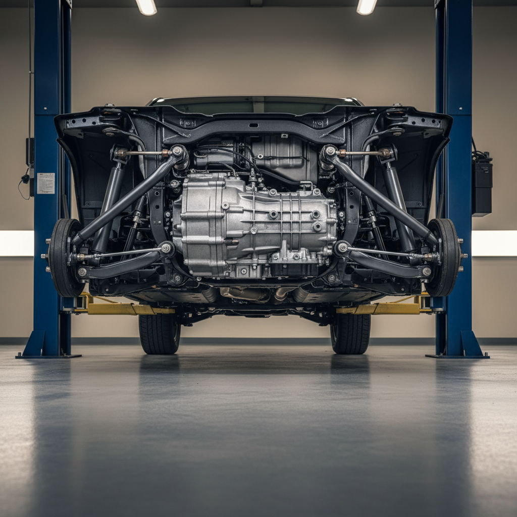 Lexus GX 460 SUV with transfer case and KDSS suspension components visible