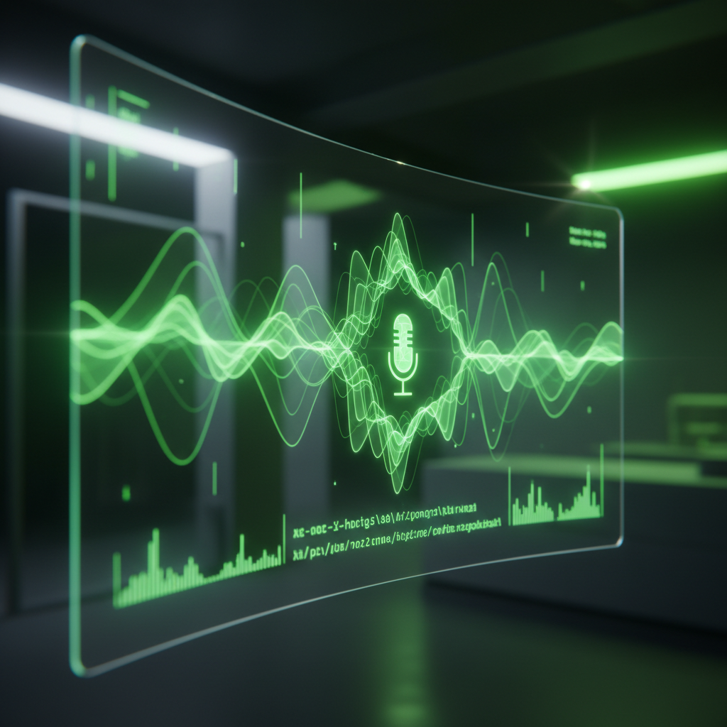 Green speech recognition visualization