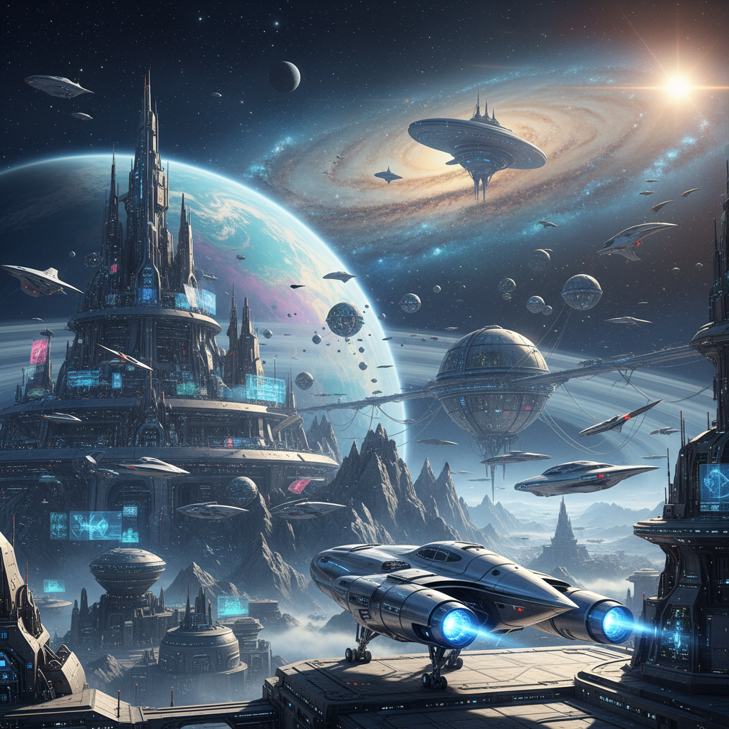 Golden toned sci-fi book cover for A Memory Called Empire