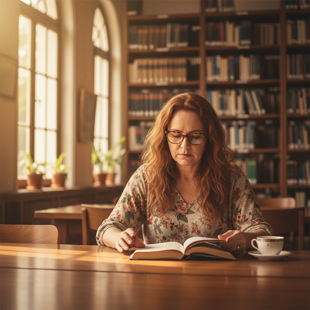 Portrait of Marlena Runningwater, librarian at Mesa Alta Branch