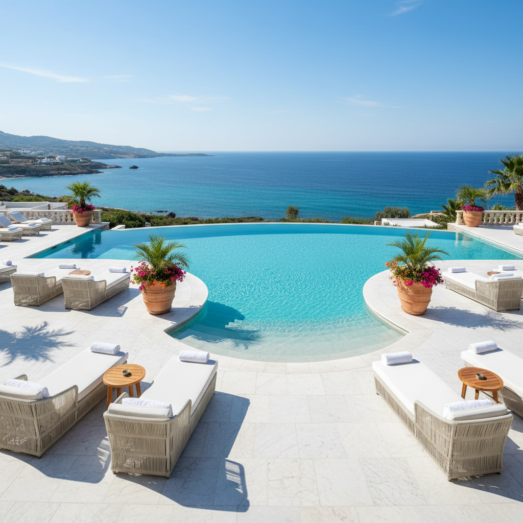 Lindos Blu Luxury Hotel Rhodos adults only met infinity pool en zeezicht