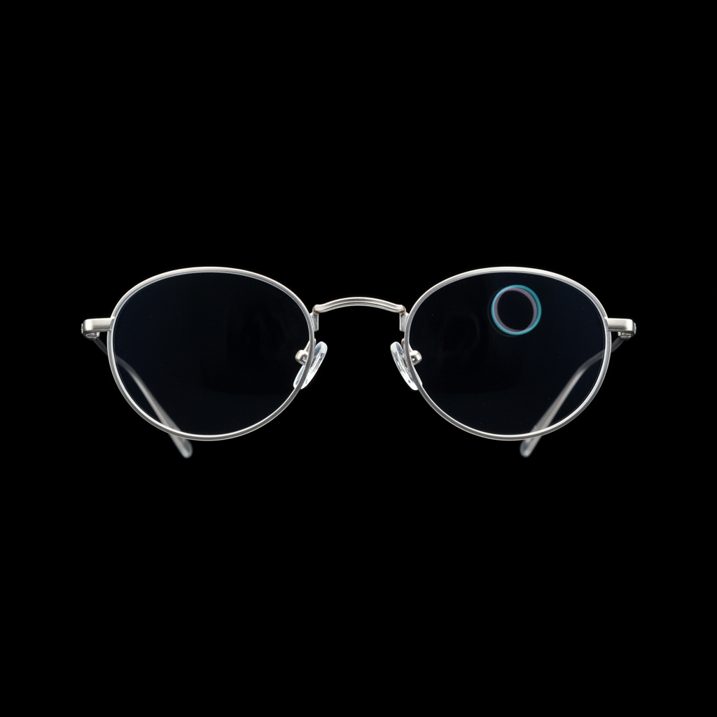 Ultra-thin titanium prescription glasses frames in silver