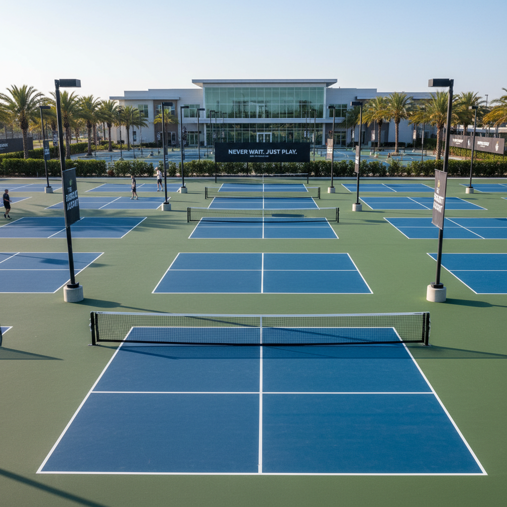 6 Indoor Pro Courts at Pickleten indoor pickleball arena