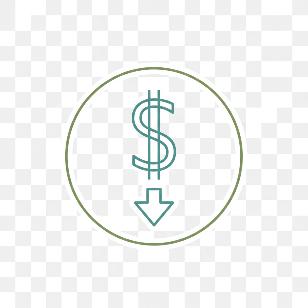 Cash icon representing cost savings