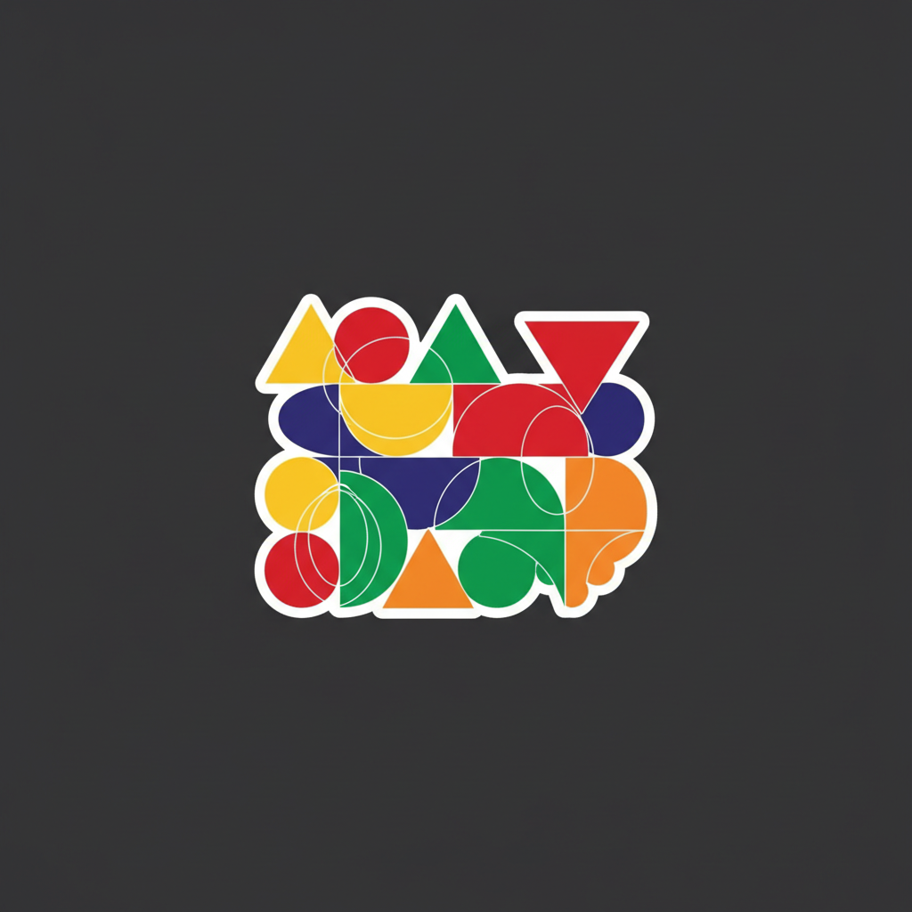 Colorful abstract AI-generated digital art on dark background