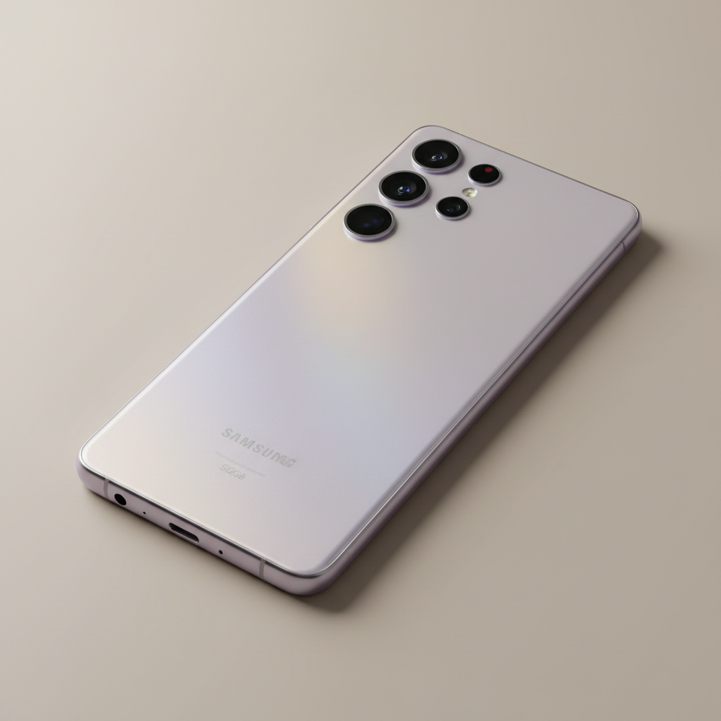 Lavender Samsung Galaxy S21 FE with sleek design