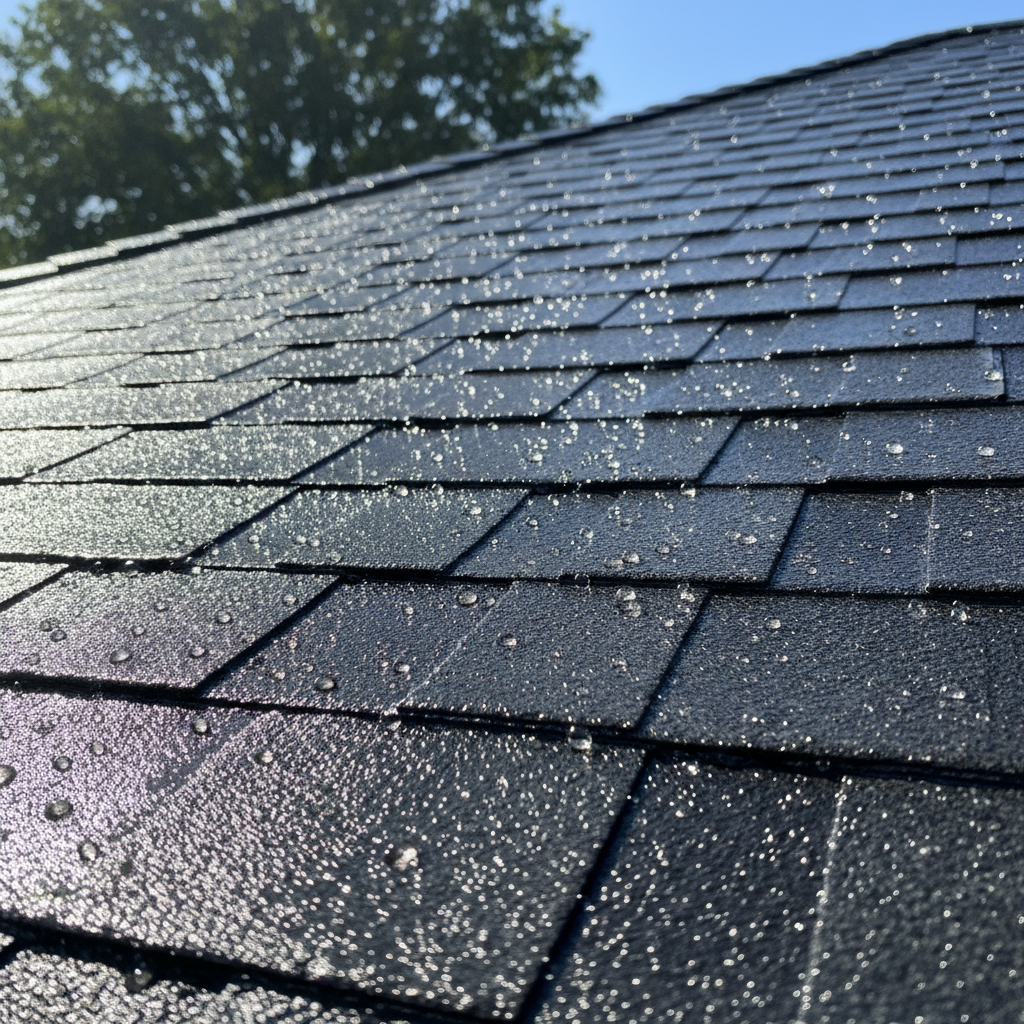 Toiture traitée avec produit hydrofuge professionnel