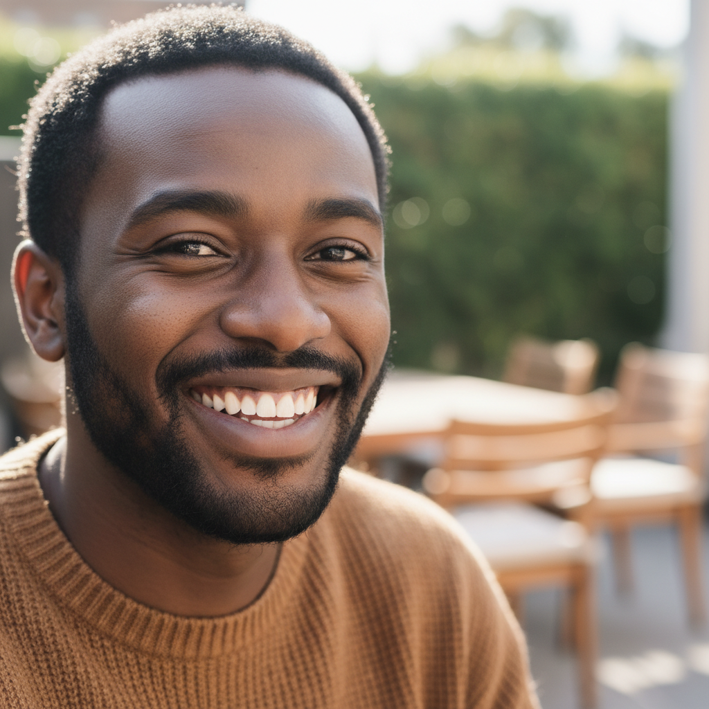 DeShawn Carter, Black male musician in his late 20s, relaxed confident pose