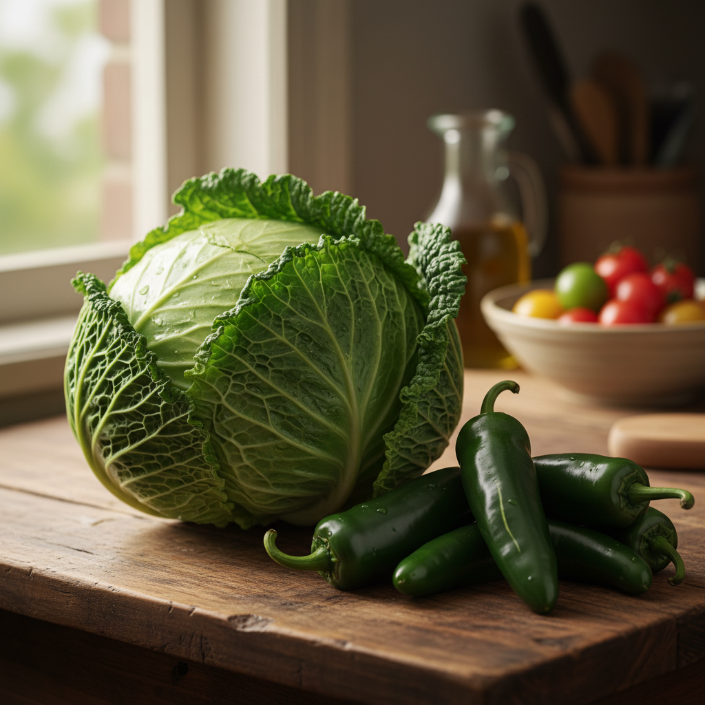 Glistening fermented curtido cabbage slaw in a ceramic bowl with oregano