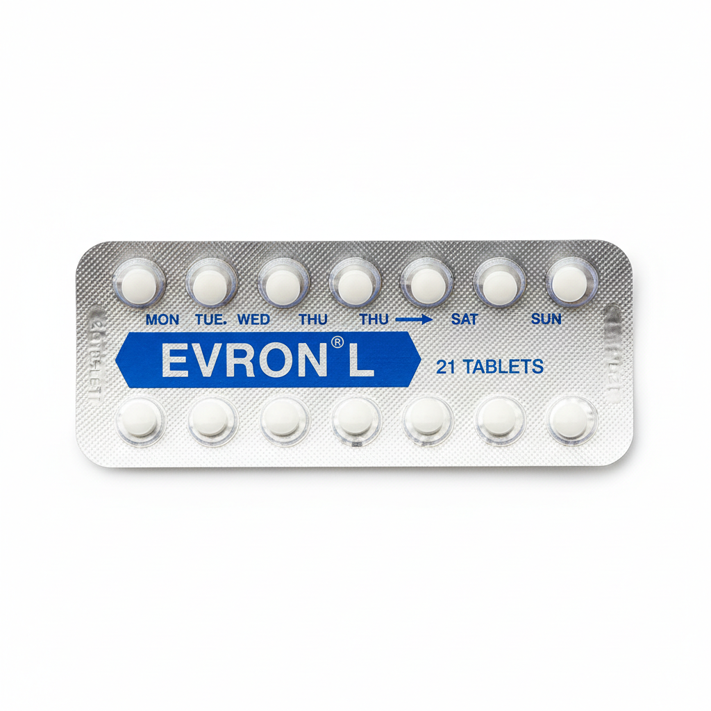 Evron L oral contraceptive pill strip 21 tablets by PHSI