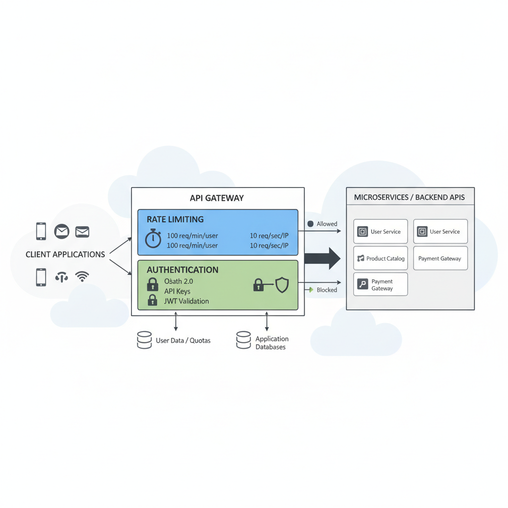 API infrastructure with rate limiting