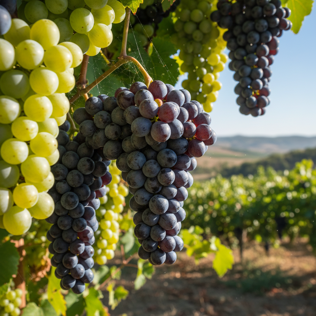 Fresh green and purple grapes from Afghan vineyards in Kandahar and Herat