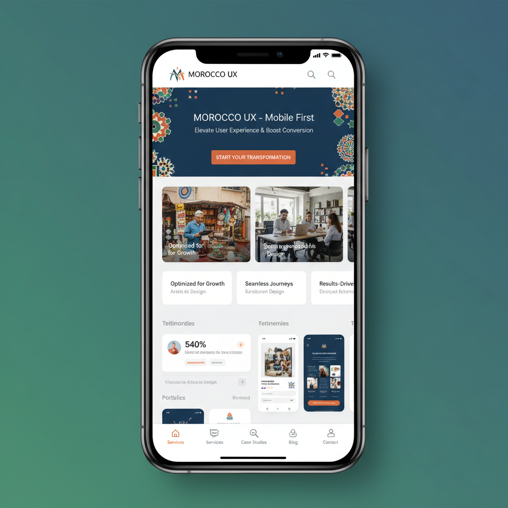 UX Design site web Maroc - expérience utilisateur conversion mobile-first entreprises marocaines