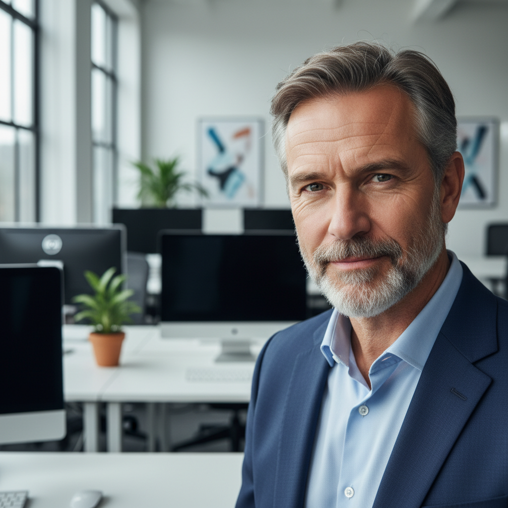 David Chen, procurement director in professional business attire