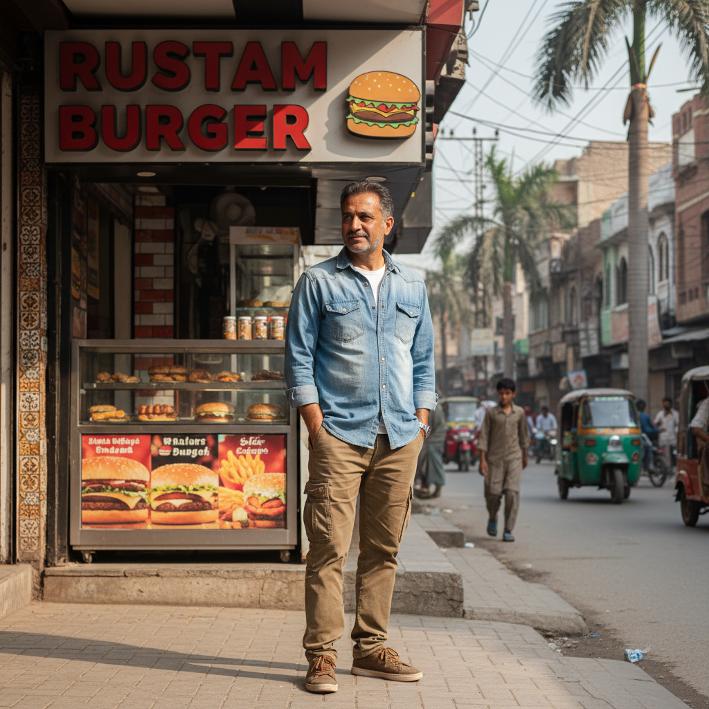 Zubair Rehman, fast food owner from Rustam Mardan