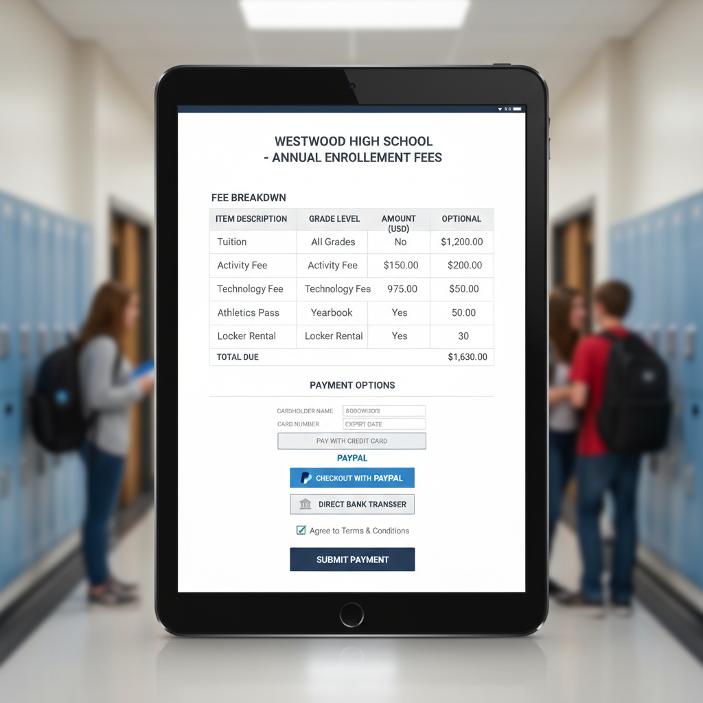 FeesMaster Pro application dashboard screenshot