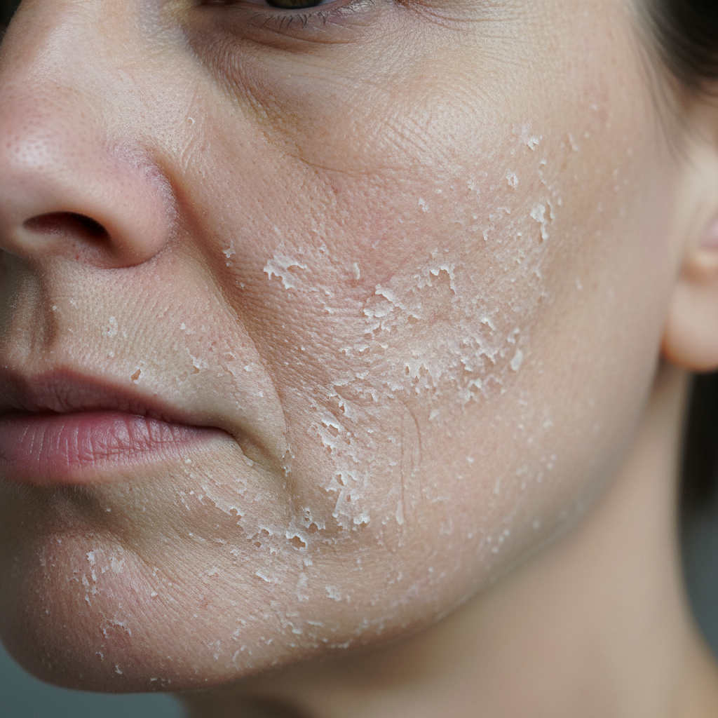 Calm, plump and healthy looking skin after snail mucin repair treatment