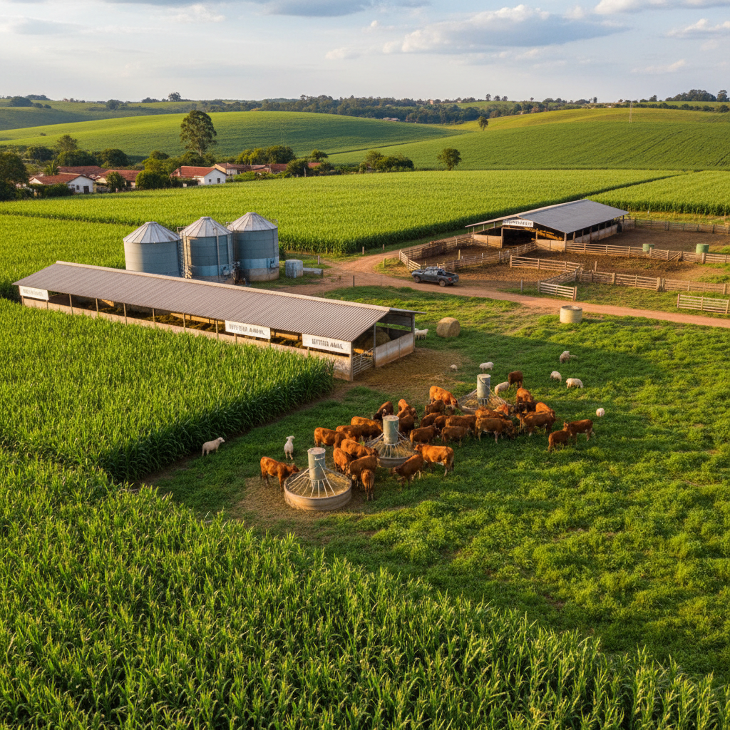 Campo verde produtivo Gravataí/RS — nutrição animal Agropastoril Bitelo