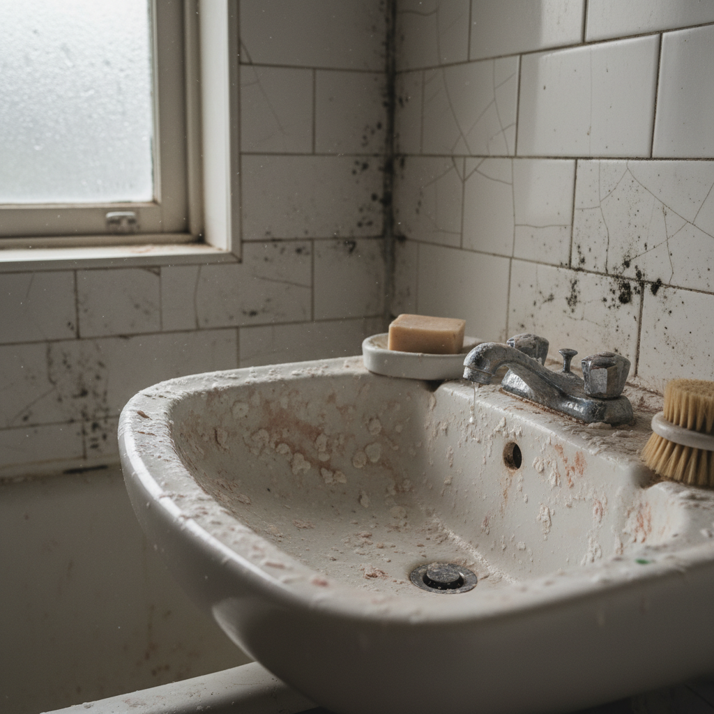 Gleaming white toilet and sink with no stains, fully sanitized after CleanPro bathroom service