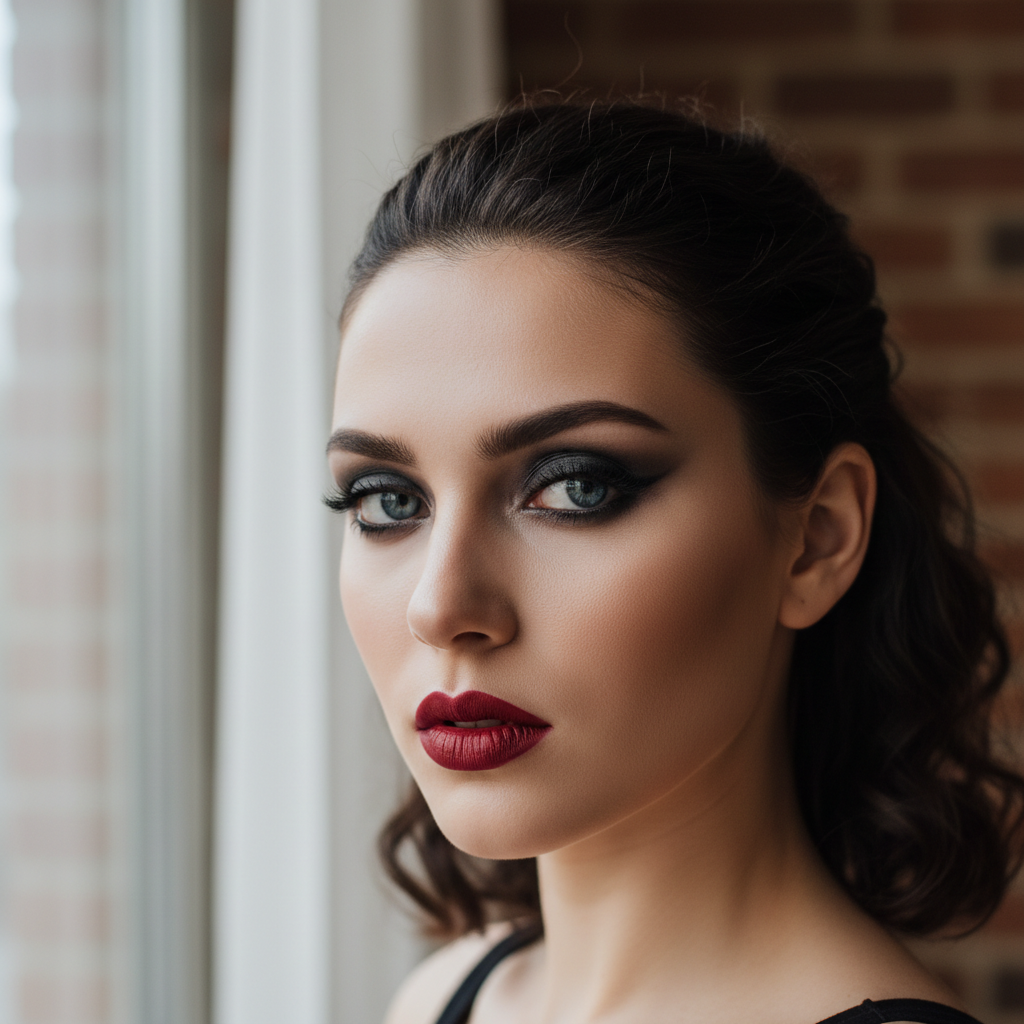 Actor headshot — woman with bold dramatic look