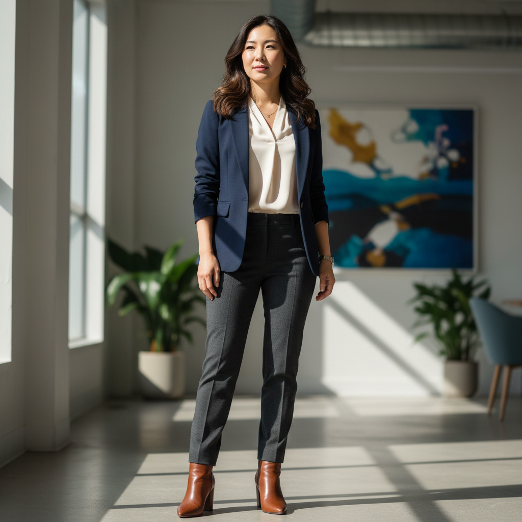 Soo-Jin Park, Korean American woman in business casual, fleet manager and loyal Suds customer