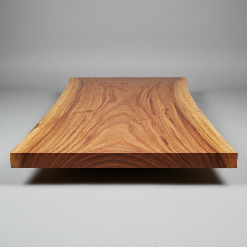 Slab suar recto MVZ-01-006 - madera tropical con borde recto para encimera o escritorio