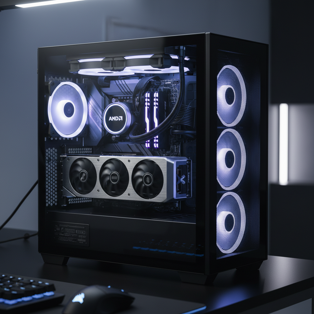 Editing Setup gaming PC build by Cloud Byte Kozhikode