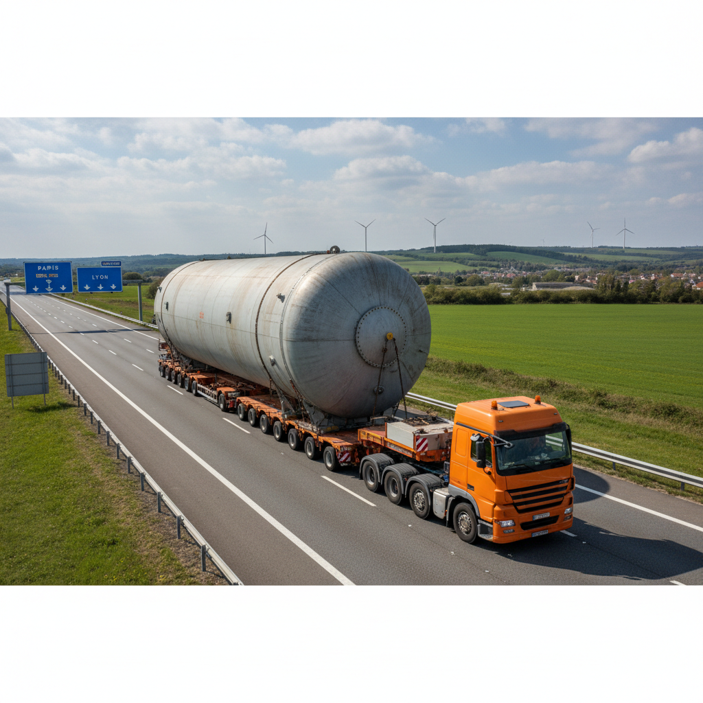 Tanker truck on highway, specialized liquid freight transport, industrial cargo vehicle