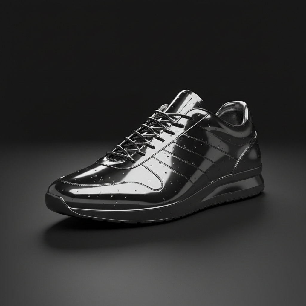 Puma Suede Classic sneaker in dark studio lighting with dramatic shadows