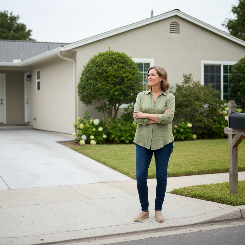 Renata Kowalczyk, homeowner in Madison Wisconsin who replaced her concrete driveway