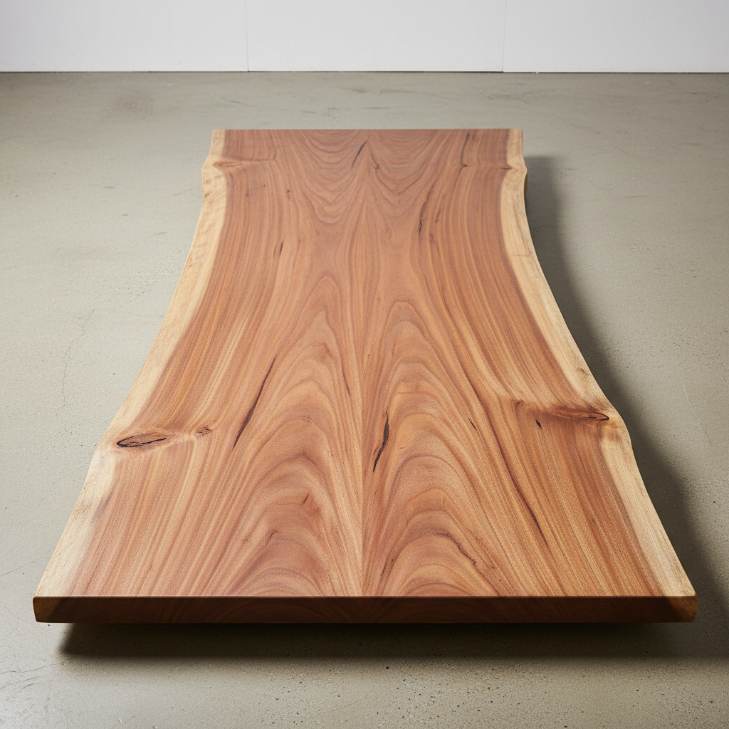 Slab de samán grande MVZ-01-003 - tablón macizo tropical para mesa de comedor de diseño