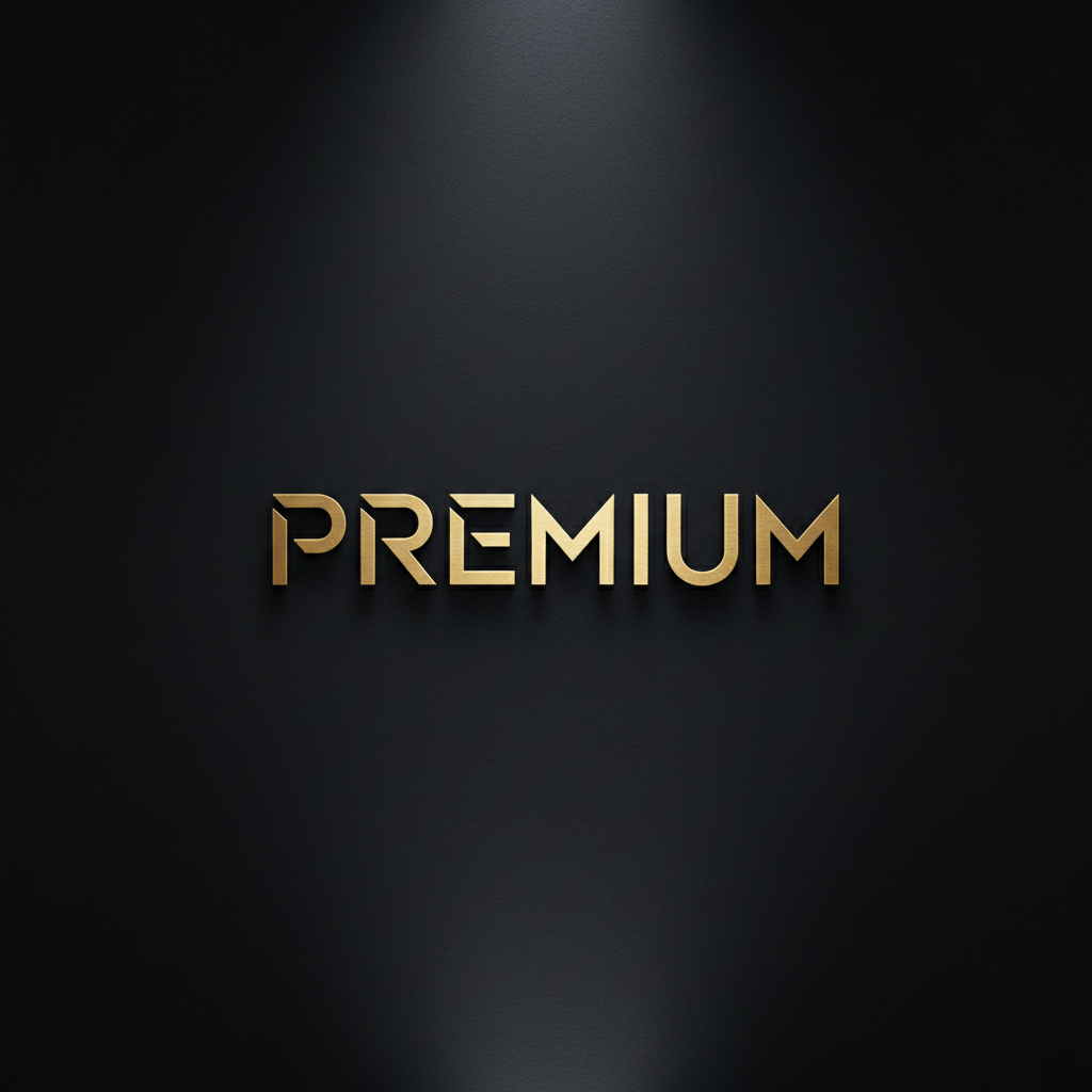 Premium brand identity spread on dark matte surface with precise geometric typography in controlled atmospheric light