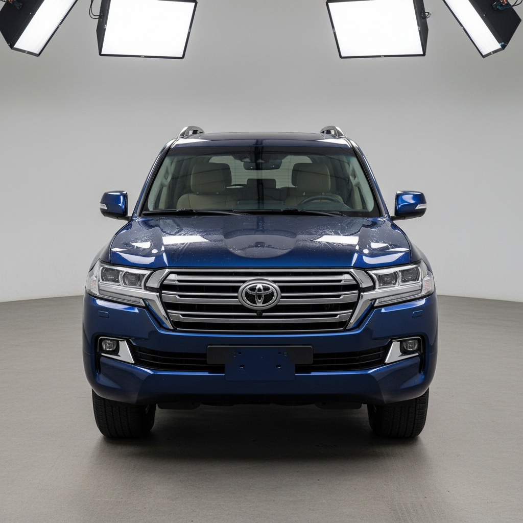 Toyota Land Cruiser 300 front angle before PPF, unprotected hood and bumper