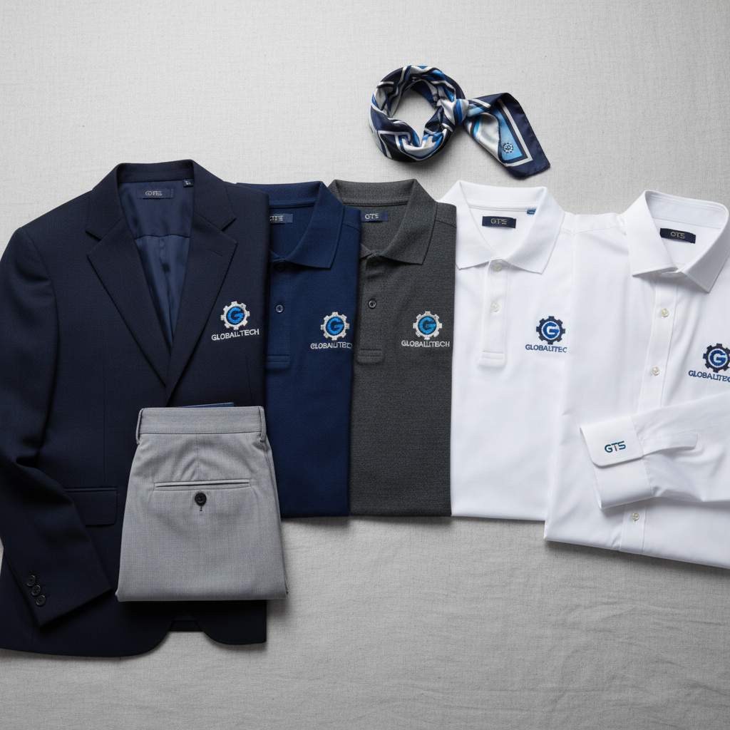 Corporate branded apparel and custom embroidered business wear