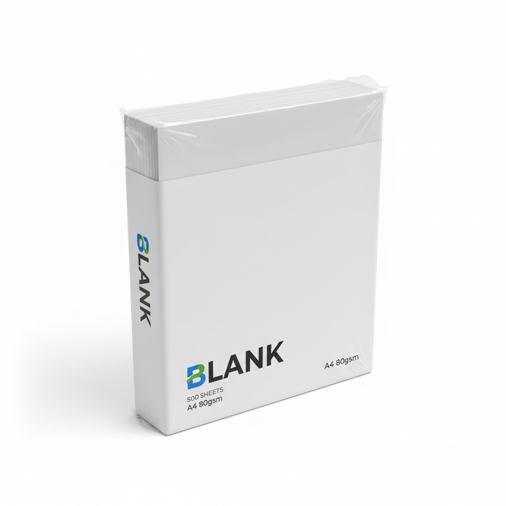 Stack of standard multipurpose copy paper reams