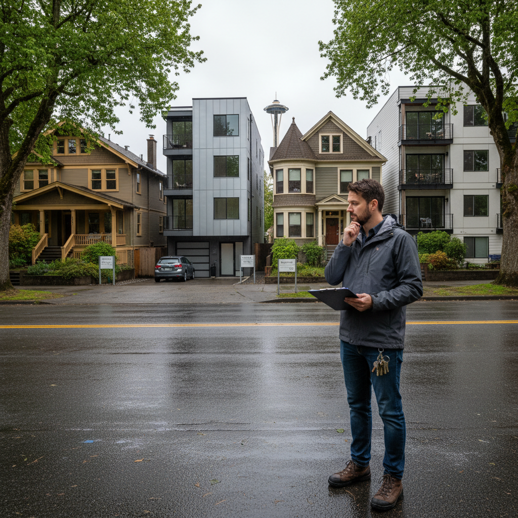 Portrait of Marcus Chen, Part-time Landlord · 4 units · Seattle, WA