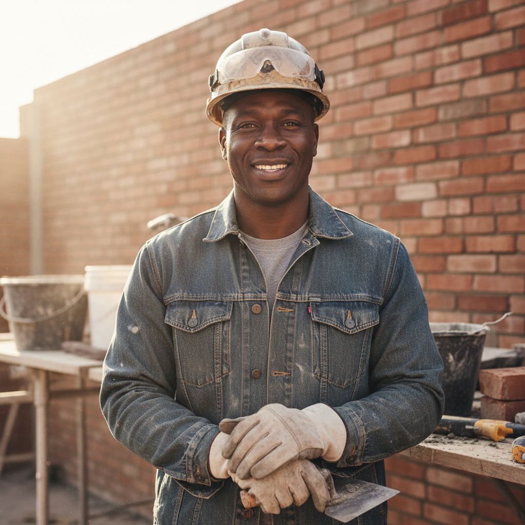 Marcus Trevino, skilled carpentry and drywall specialist, professional work uniform, warm confident expression