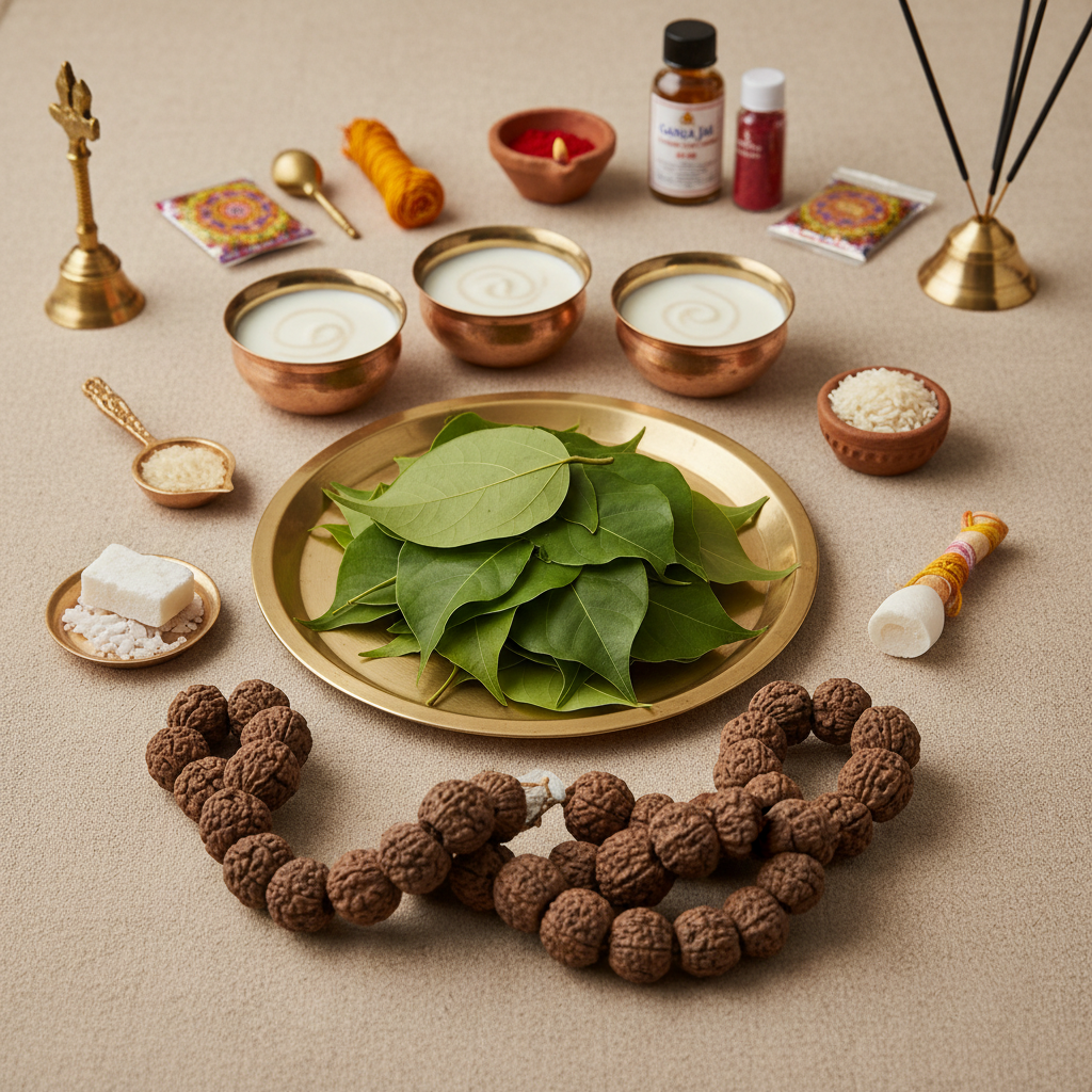 Panchamukhi rudraksha spiritual combo set