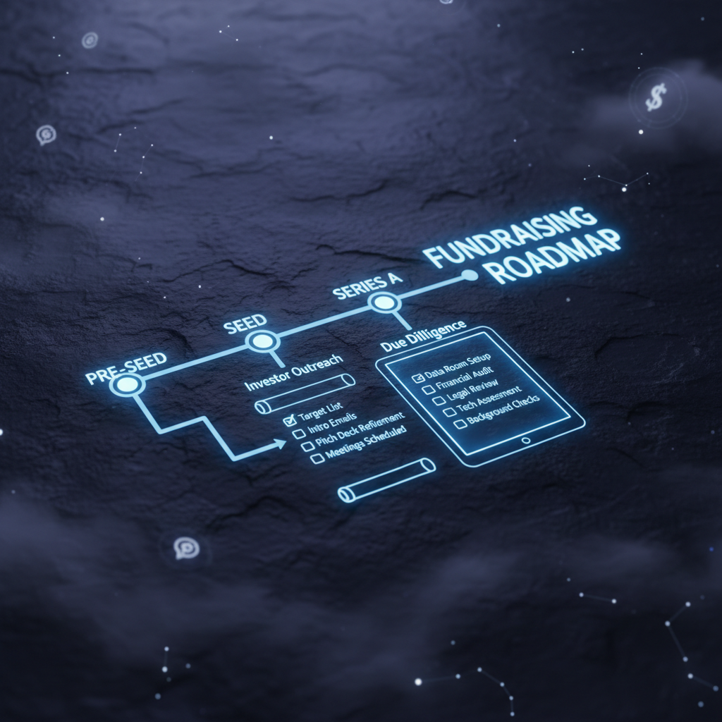 Series A funding checklist showing investor criteria metrics and due diligence requirements