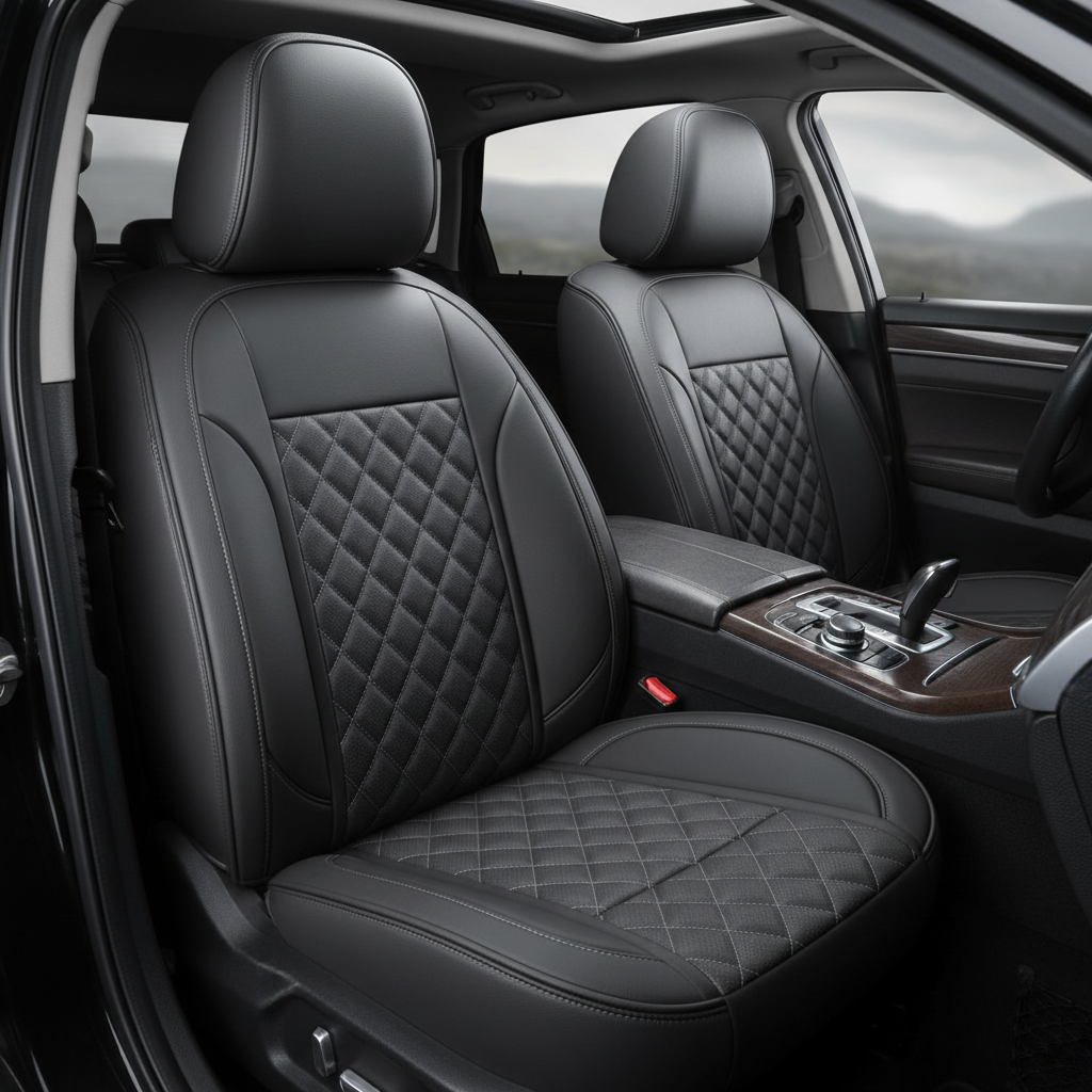 Uno Minda OEM-grade custom fit car seat covers in black