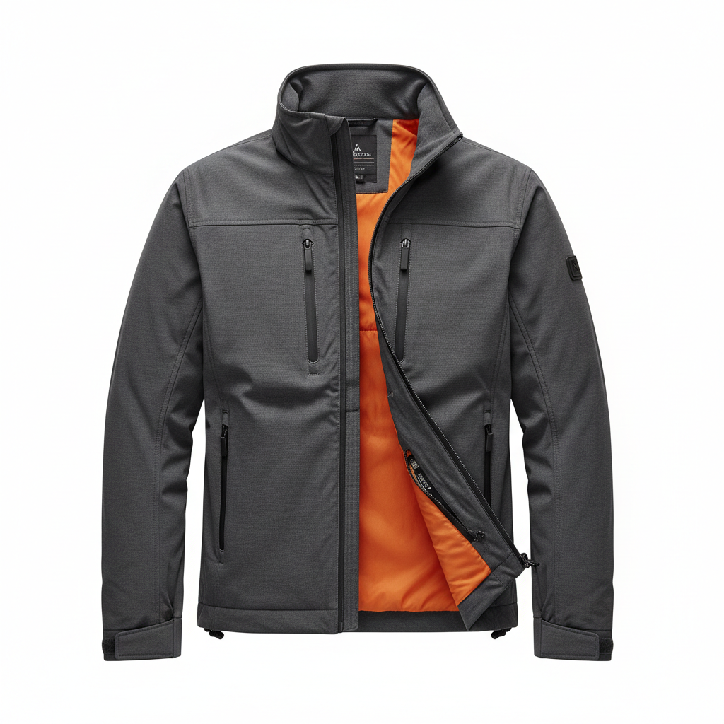 White background flatlay of a jacket — raw unedited product photo ready for AI generation
