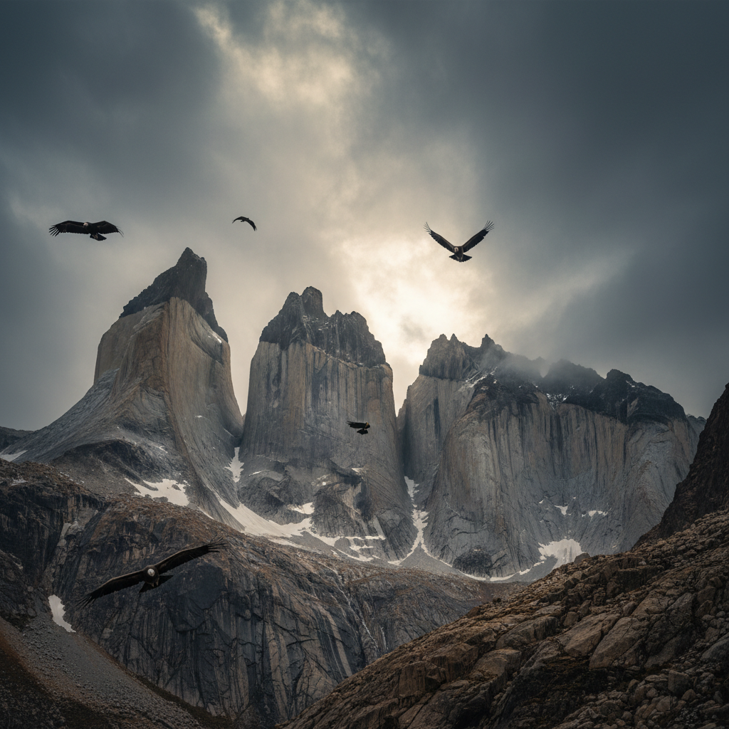 Patagonia Storm Light — Torres del Paine, Chile landscape