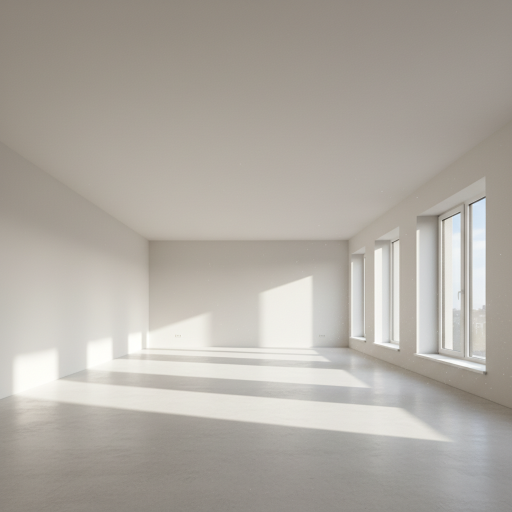 Plain empty room with no party decorations