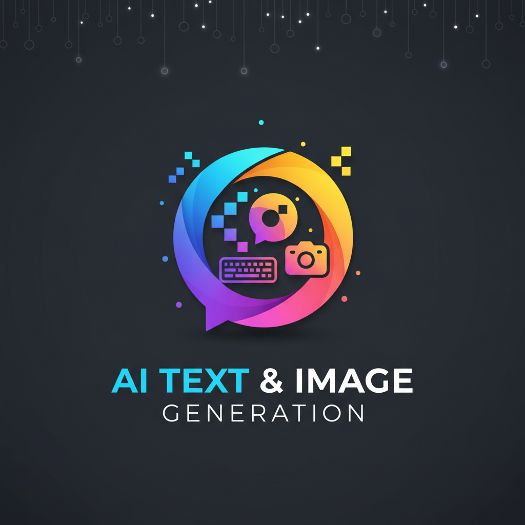Design tools and colorful templates on dark background
