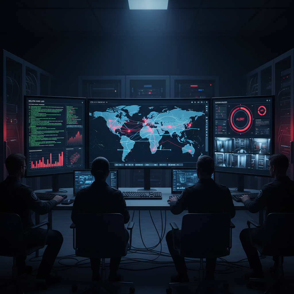 Dispatcher at computer logging emergency locksmith call with GPS map on screen