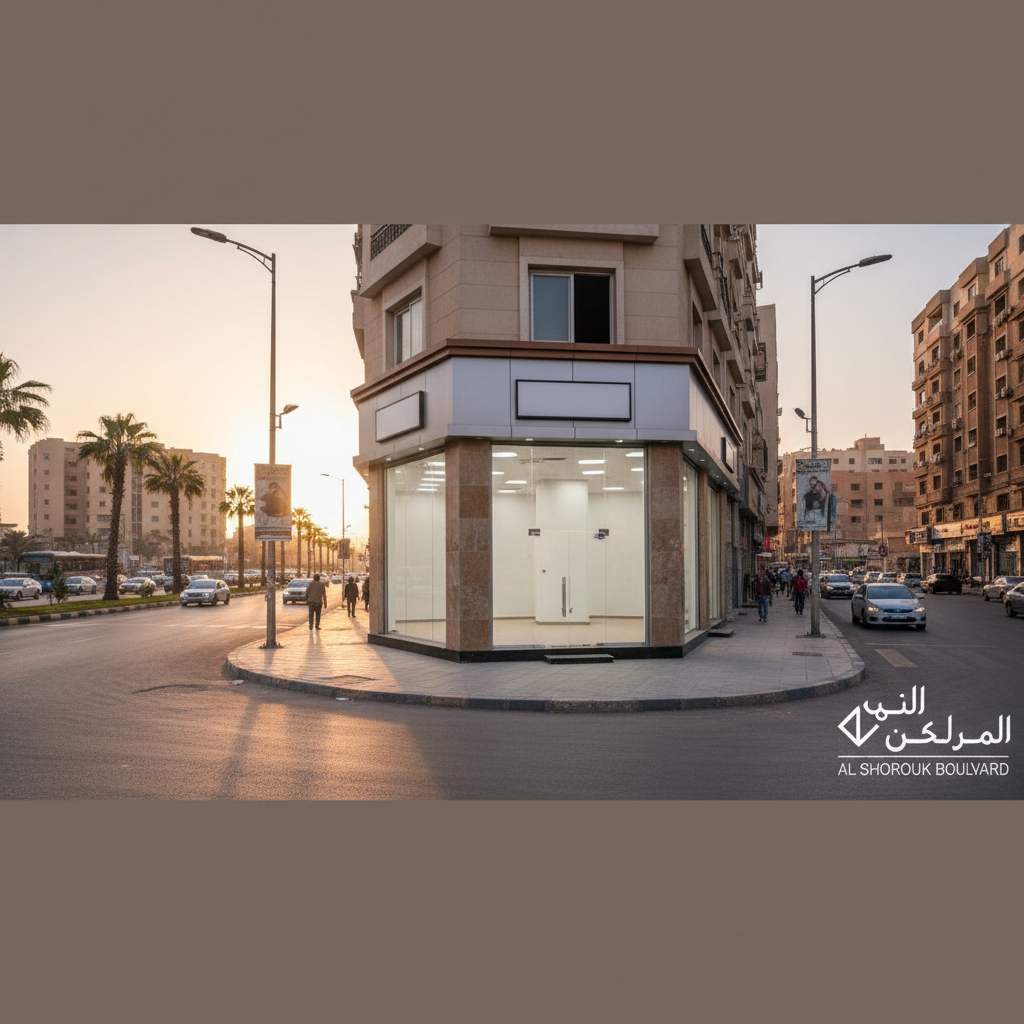 Small commercial shop with glass display front on a busy street market